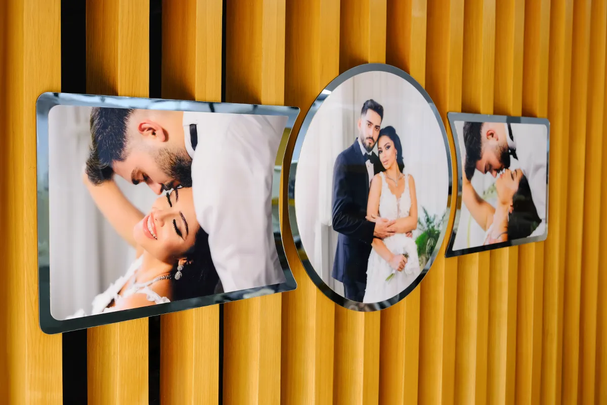 180x60 Aynalı Olips Üçlü Çerçeve (1 Adet) (Gümüş)