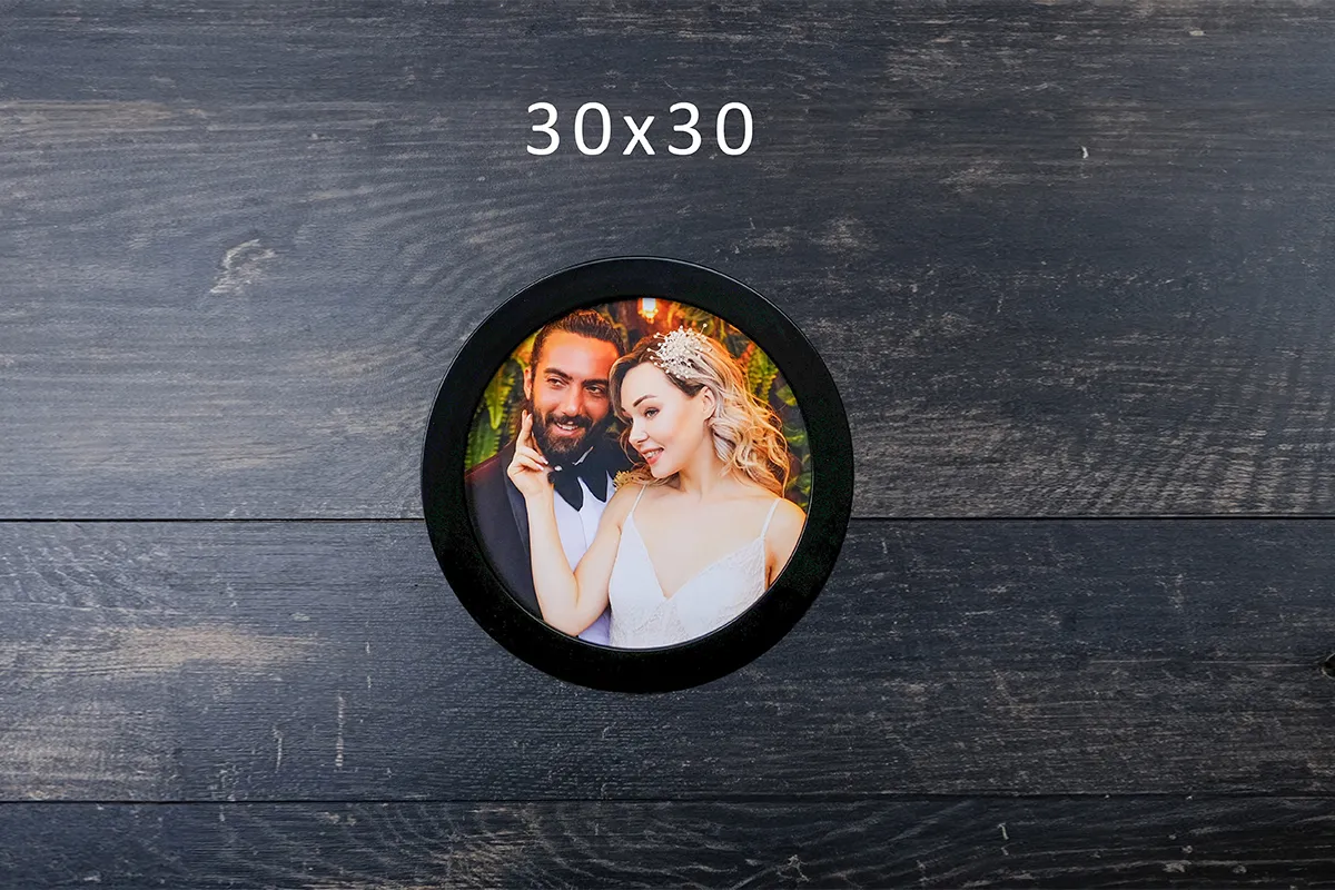 30x30 Oval Tekli Siyah