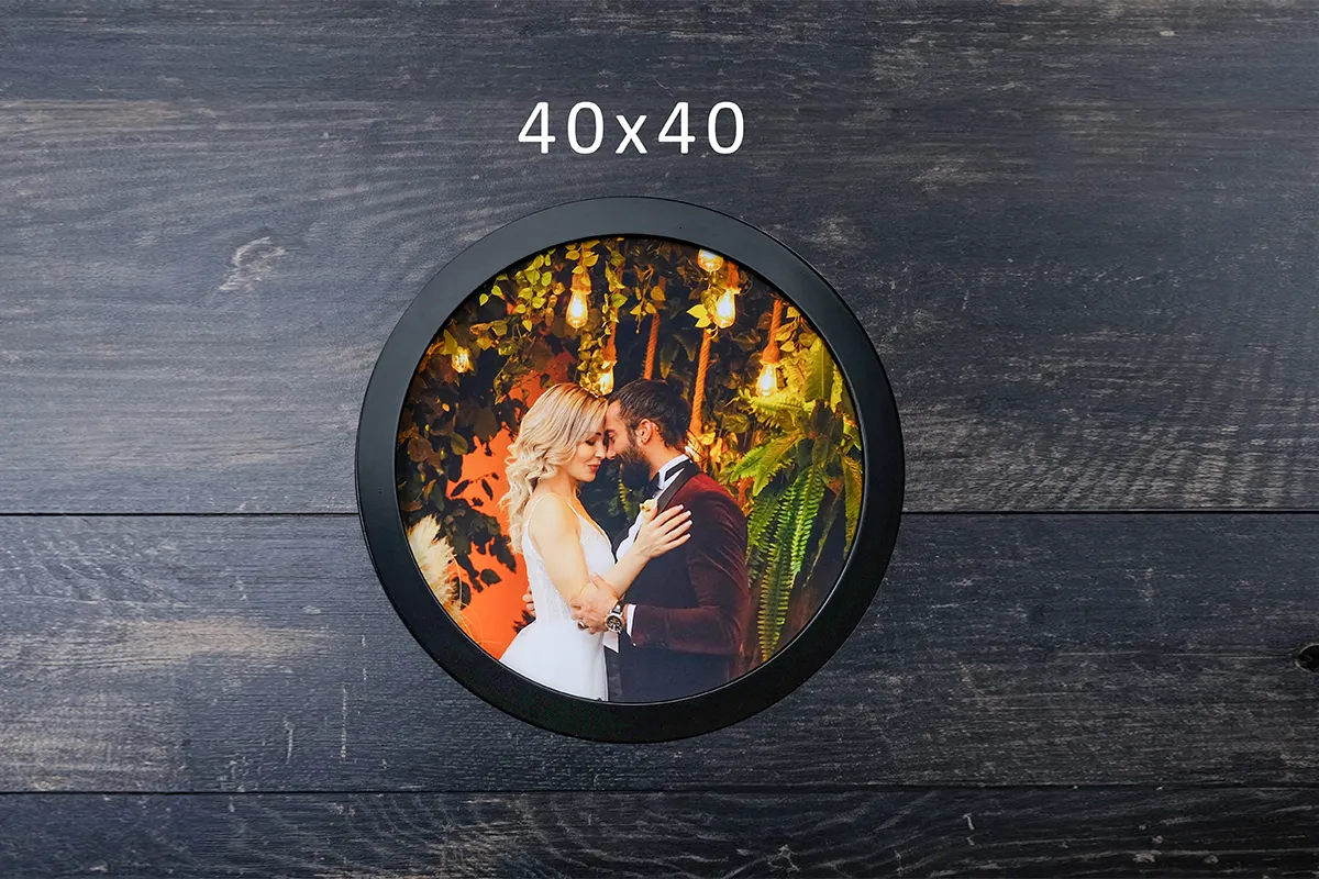 40x40 Oval Tekli Siyah