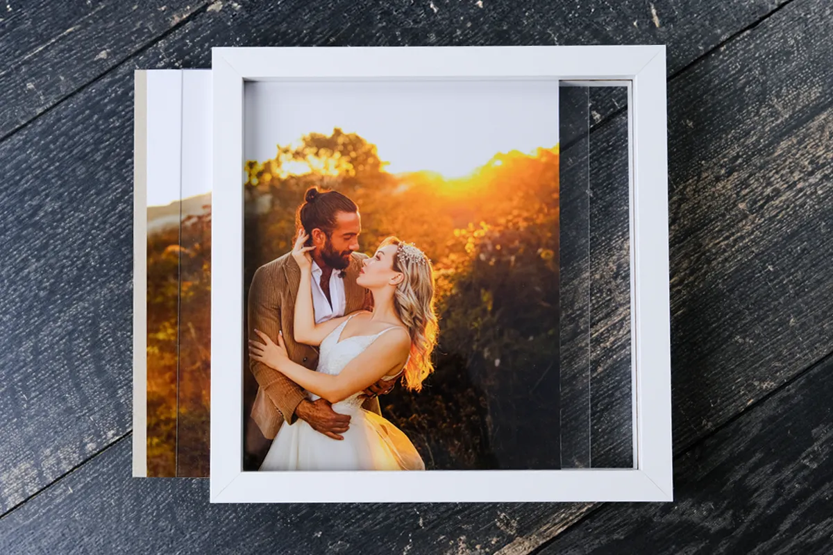 25x25 Sürgülü Plexi Lüx Çerçeve (1 Adet) (Beyaz)
